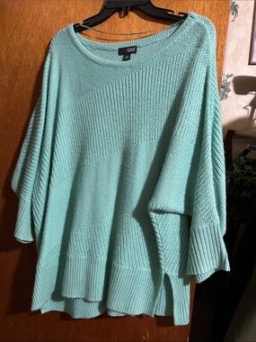 a.n.a Mint Green Wide Knit Scoop Neck Sweater